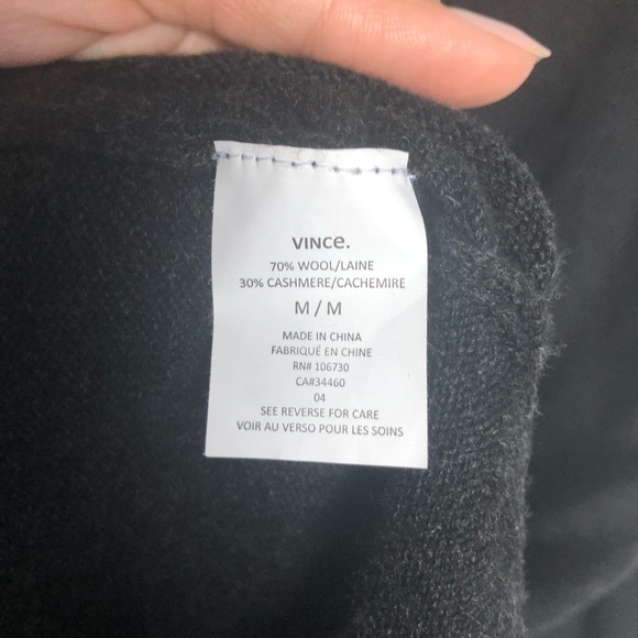 Vince wool/cashmere sweater dress charcoal nwot - Picture 3 of 3